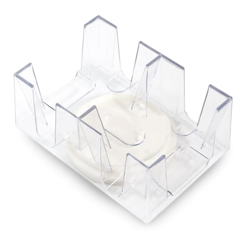 ICRPSTU Rotating Card Tray Convenient Playing Card Holder Clear Organizer (Put 6 Poker)