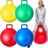 Lewtemi 4 Pcs 31 Inch Hopper Ball Carnival Outdoor Games Jumping Hopping Inflatable Bouncing Ball with Handle and Air Pump for Adult Sport Exercise view 1
