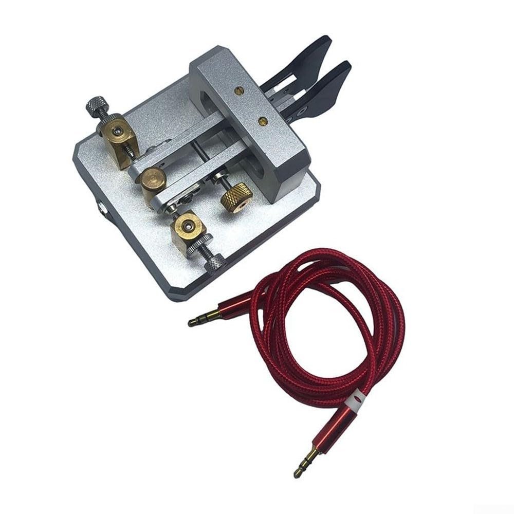 Automatic MorseCode Dual-Paddle Telegraph Key CW Transmitter For Ham Radio With Silver Contacts And Damping Automatic Dual-Paddle Telegraph Key CW Key(silver)
