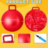 Lewtemi 5 Pcs Hopper Ball 31 Inch Outdoor Games Jumping Hopping Inflatable Bouncing Ball with Handle and Air Pump for Kids Adults Sport Field Playground Exercise Obstacle Course view 2