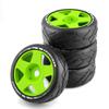 105mm 1/8 Scale Off-Road Buggy Tires and Wheels with 17mm Hex Compatible with Various 1:8 RC Cars(Green) view 1