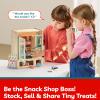TOP BRIGHT Wooden Vending Machine Play Set, Play Food for KidsPretend Play Toys with Wooden Snack Bars and Drink Cans, Montessori Toys for Boys Girls Capybara Gift Age 3+ (Vending Machine) view 2
