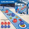 Battle Curling Game - Portable Desktop Ice Curling Competitive Set | Includes 10 Plastic Pie Game Mat | Family Gathering Board Game Sports view 2