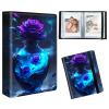 RWUTYTIUL Wedding Photo Album 2x3 60 Photos, Albums de Fotos PU Leather Cover Family Memorial Anniversary Birthday Scrap Book Picture Holds with Strong Elastic Band, Purple Rose Vase view 1