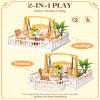 Rolife Super Creator Series Accessroies, DIY Mini Flower Garden Scenery Kit, Miniature Dollhouse Castle Building Kit's Part, Sunny Break Terrace Gift for Kids Adults Women view 3