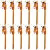 12PCS Inflatable Stick Horse,Blow Up Horse Head on Stick Pony Costume Western Cowboy Cowgirl Baby Shower Birthday Party Decorations Halloween Supplies Favors Props, 38 Inches (Brown) view 1