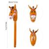 12PCS Inflatable Stick Horse,Blow Up Horse Head on Stick Pony Costume Western Cowboy Cowgirl Baby Shower Birthday Party Decorations Halloween Supplies Favors Props, 38 Inches (Brown) view 2