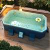 2.1m Inflatable Swimming Pool for Adults & Kids, Large Family Size Round Above Ground Backyard Pool, Heavy Duty PVC Outdoor Water Play Pool view 1