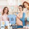 13 Pcs New Mom Gifts for Boys Baby Shower Basket Gift Pregnancy New Parents Basket Gift for Couples Gender Reveal Gifts with Mom and Dad Baby Showers Care Package for First Time Moms view 3