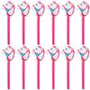 12PCS Inflatable Stick Horse,Blow Up Horse Head on Stick Pony Costume Western Cowboy Cowgirl Baby Shower Birthday Party Decorations Halloween Supplies Favors Props, 38 Inches (Pink) view 1
