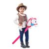 12PCS Inflatable Stick Horse,Blow Up Horse Head on Stick Pony Costume Western Cowboy Cowgirl Baby Shower Birthday Party Decorations Halloween Supplies Favors Props, 38 Inches (Pink) view 4