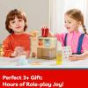 TOP BRIGHT Wooden Drink Dispenser Pretend Play Toys, Play Food Sets for Kids Kitchen with Cups, Juice Inserts, Ice Cubes, Montessori Toys for Boys Girls Capybara Gift Age 3+ view 4
