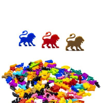 BoardGameSet 10PCS Manticore Meeple Figures | Board Game Pieces Accessories Meeples, Brown