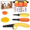 ZLemma Cardboard Construction Tools Kit 124-Pieces with Waist Bag, Safety Ring Saw, Screwdriver, Waist Bag and Gift Box  Safe DIY Construction Kit for Childrens Creative Building & Crafting view 1