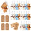 20-Pack Mini Bear Plush Toys, 4 Colors, Thank You Cards & Organza Gift Bags For Baby Showers And Parties view 1