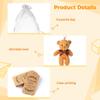 20-Pack Mini Bear Plush Toys, 4 Colors, Thank You Cards & Organza Gift Bags For Baby Showers And Parties view 4