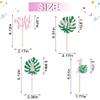 12 Pcs Pink Green Wild One Cupcake Topper Set Glitter 1st Birthday Cupcake Decorations for ungle Theme First Birthday Baby Shower Party Cupcake Decor Supplies view 3