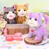 CatchCute Plush Toys Cat for Kids with Leash, Interactive Electronic Kitty That Walking,Meowing,and Tail Wagging, Pretend Play Realistic Cat Christmas Birthday Gifts for Boys and Girls view 3