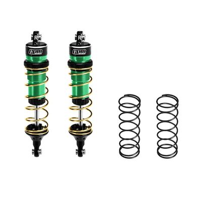 Aluminum 6061-T6 ALLOY REAR ADJUSTABLE SPRING SHOCK 104MM For Traxxas 1:8 JATO 4X4 VXL Brushless / 1:10 Rustler 4X4 Ultimate/Slash 4X4 Ultimate/Slash Mudboss Racer Upgrades - Green
