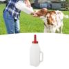 2L Calf Feeding Bottle Thicken Leakproof Silicone Nipple Calf Nursing Feeding Supplies with Handle for Farm Pasture Durable Plastic Design Easy to Hold and Use (Upright Milk Pot) view 3