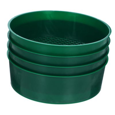 FONDOTIN 4pcs Plastic Soil Sieve Set for Garden Multi-Use Sifting Pan for Soil Rocks Gravel Easy to Use Mesh Sifter for Gardening and Planting