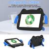 Travel on Tablet Case Compatible with Children Compatible with Huawei MediaPad M6 8.4 Inch 2020 Shockproof Case with Handle and Stand Lightweight EVA Protective Cover Tablet Protection (Black+ view 3