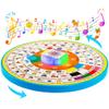 Age 1 2 3 Toddler Learning Words Pronunciation Machine,12 Month+ Kids Early Education Toys,Children Electronic Interactive Point Reader,with Music & RGB Lights,12.83inch Diameter Rotating Wheel view 2