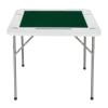 Bonnlo Portable Square Game Table, Suittable for 4 Players, with Cup Holders and Chip Grooves, for Poker and Domino, Puzzles Game, 35", Green view 1