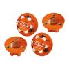 Aluminum 7075 Alloy Wheel Nut 17mm for LOSI 1/6 8IGHT-X Super Lasernut 4WD Brushless Buggy-LOS04019 & 1/7 1/8 Arrma RC Car Upgrade Parts - Orange view 1