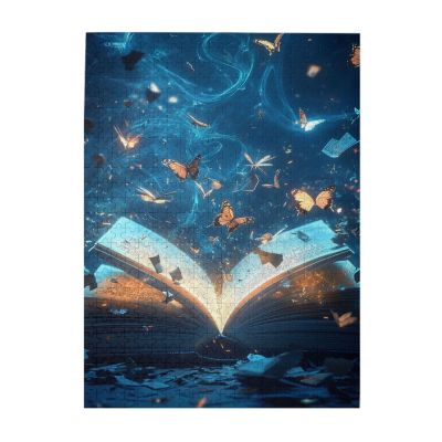 Liorosa Keeper'S Book 500 Pieces Of Adult Wooden Puzzle,Mystical Volume With Celestial Butterflies,Fantasy Gift For Book & Magic Enthusiasts,Exercise Hands-On Skills And Thinking