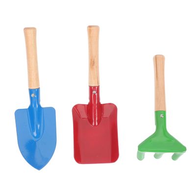 HEMOTON 1 Set Gardening Tools Durable Handle Shovel Rake for Outdoor Planting Encourages Healthy Eating Active Play for Boys