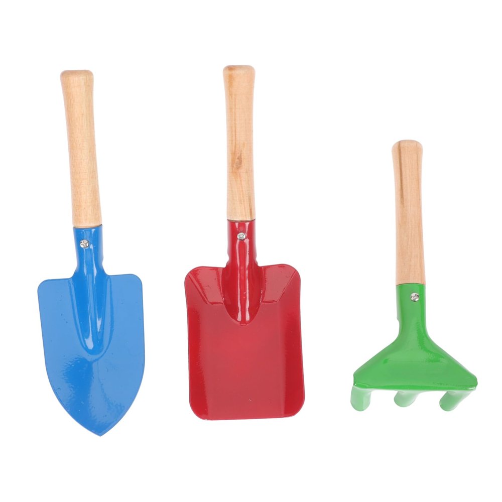 HEMOTON 1 Set Gardening Tools Durable Handle Shovel Rake for Outdoor Planting Encourages Healthy Eating Active Play for Boys
