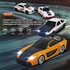 Actualia 1/43 Scale Mini RC Drift Car, 2.4G Full Proportional Electric Racing Drift Car Model with Lights, 15KM/H Speed Remote Control Vehicle Toy Gift for Hobbyists & Adult view 2