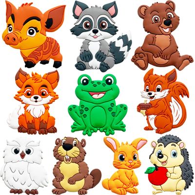 Fridge Magnets for Kids Forest Animals - Large Cute Rubber Animal Magnets for Fridge Whiteboard - Refrigerator Magnets for Toddlers - Magnetic Educational Activities - Toddler Magnet Toys
