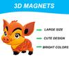 Fridge Magnets for Kids Forest Animals - Large Cute Rubber Animal Magnets for Fridge Whiteboard - Refrigerator Magnets for Toddlers - Magnetic Educational Activities - Toddler Magnet Toys view 3