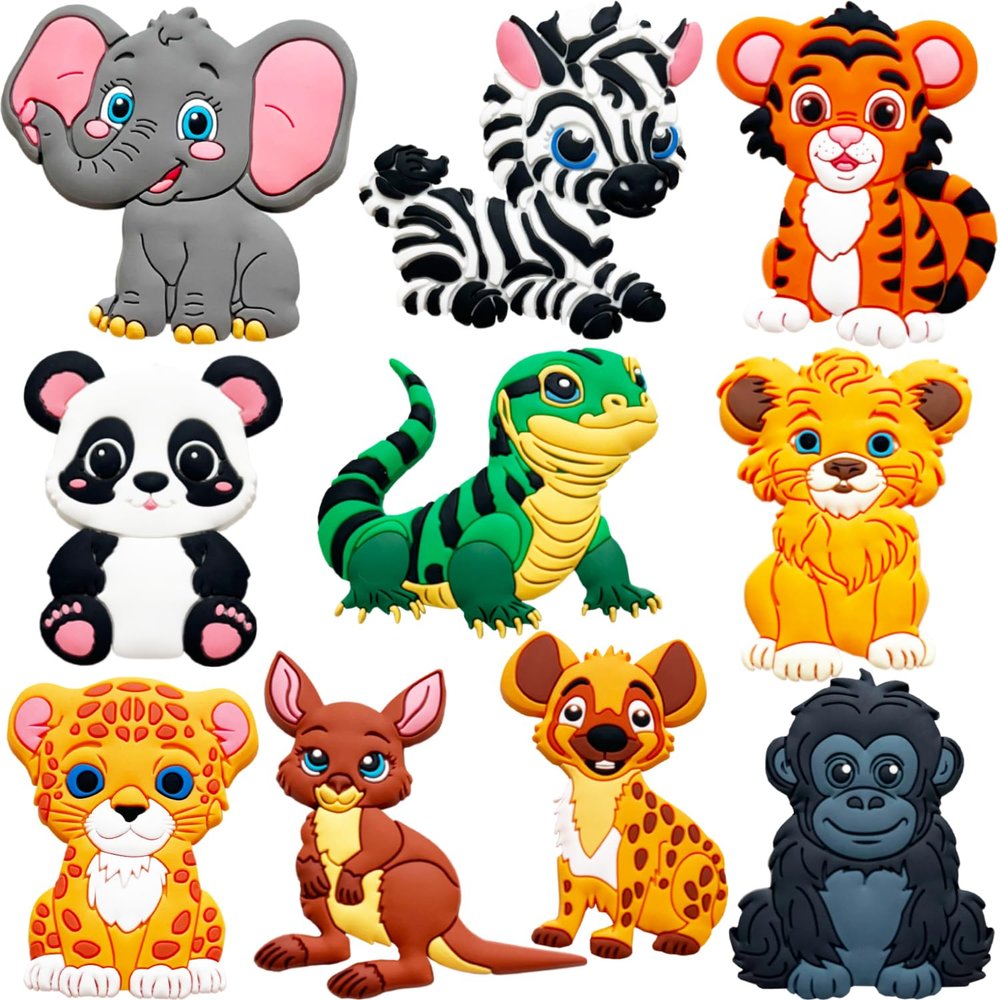 Refrigerator Magnets for Kids Zoo Animals - Fridge Magnets for Toddlers - Cute Wild Animal Magnets for Fridge - Toddler Magnets for Refrigerator - Educational Toys Rubber Magnetic Animals