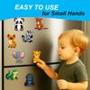 Refrigerator Magnets for Kids Zoo Animals - Fridge Magnets for Toddlers - Cute Wild Animal Magnets for Fridge - Toddler Magnets for Refrigerator - Educational Toys Rubber Magnetic Animals view 3