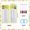 30PCS Reusable Multiplication Flash Cards&Division Flash Cards with 4 Dry Erase Pens 2 Rings,Math Flashcards for 1st to 3rd Grades,Math Games for Classroom and Home view 2