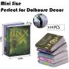 120 Pcs 1:12 Scale Mini Books, Miniatures Dollhouse Tiny Small Flip Books for Anxiety Bookshelf Dollhouse Decor Crafts DIY Accessories Mini Books view 2
