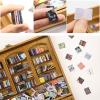 120 Pcs 1:12 Scale Mini Books, Miniatures Dollhouse Tiny Small Flip Books for Anxiety Bookshelf Dollhouse Decor Crafts DIY Accessories Mini Books view 3