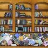 120 Pcs 1:12 Scale Mini Books, Miniatures Dollhouse Tiny Small Flip Books for Anxiety Bookshelf Dollhouse Decor Crafts DIY Accessories Mini Books view 4