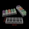 Gatherchuan Acrylic Poker Chip Tray Rack Without Lid for 100 Standard Casino Chips,Tray Rack Chip Storage Display Case for Texas Hold'em, Blackjack,Gambling, Poker Clubs,Clear view 2