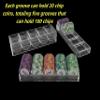 Gatherchuan Acrylic Poker Chip Tray Rack Without Lid for 100 Standard Casino Chips,Tray Rack Chip Storage Display Case for Texas Hold'em, Blackjack,Gambling, Poker Clubs,Clear view 4