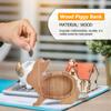 Abaodam Natural Wood Rabbit Shape Coin Bank for Boys and Girls Boys Birthday Wooden Piggy Bank for Home Decor view 2