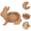 Abaodam Natural Wood Rabbit Shape Coin Bank for Boys and Girls Boys Birthday Wooden Piggy Bank for Home Decor view 4