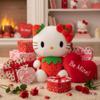 AlphaDesignLuxe 11 Red Strawberry Cat Plush Toy  Soft Kawaii Plush Doll, Cute Stuffed Animal Gift for Girls, Teens & Collectors view 2