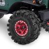 1.0" Beadlock RC Wheels and Tires for 1/18 TRX4M,1/24 Axail scx24 RC Crawler,1.0 Beadlock Tires w/Alloy Aluminium Wheels 1.0 rc Beadlock Rims,4PCS (red) view 4