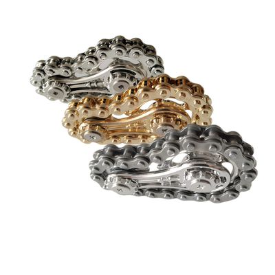 3 Pieces Adult Metal Fidget Spinners Sensory Bicycle Chain Gear Anti-Anxiety Stress Relief Exercise Finger Flexibility Hand Crank Fidget Spinning Spinner