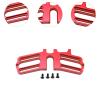 EHJRE 1/7 Scale RC Car Double Motor Bracket Motor Mount Seat for Remote Control Vehicles, Red view 3
