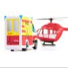 siku 1748 Emergency Service Kit, Rescue Helicopter and Mercedes Benz Ambulance Toy for Kids, Metal/Plastic, Red/White, Rotating Rotors view 2